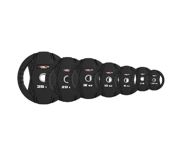  Диски обрезиненные UltraGym с двумя хватами 1.25 - 25 кг