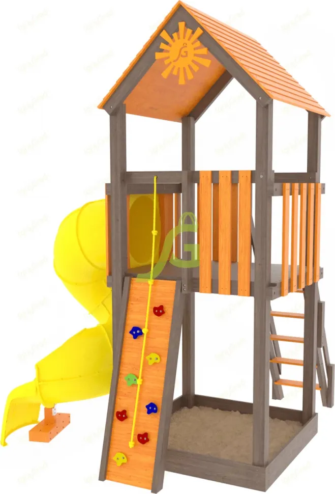 Детская игровая площадка IgraGrad Панда Фани Tower с трубой